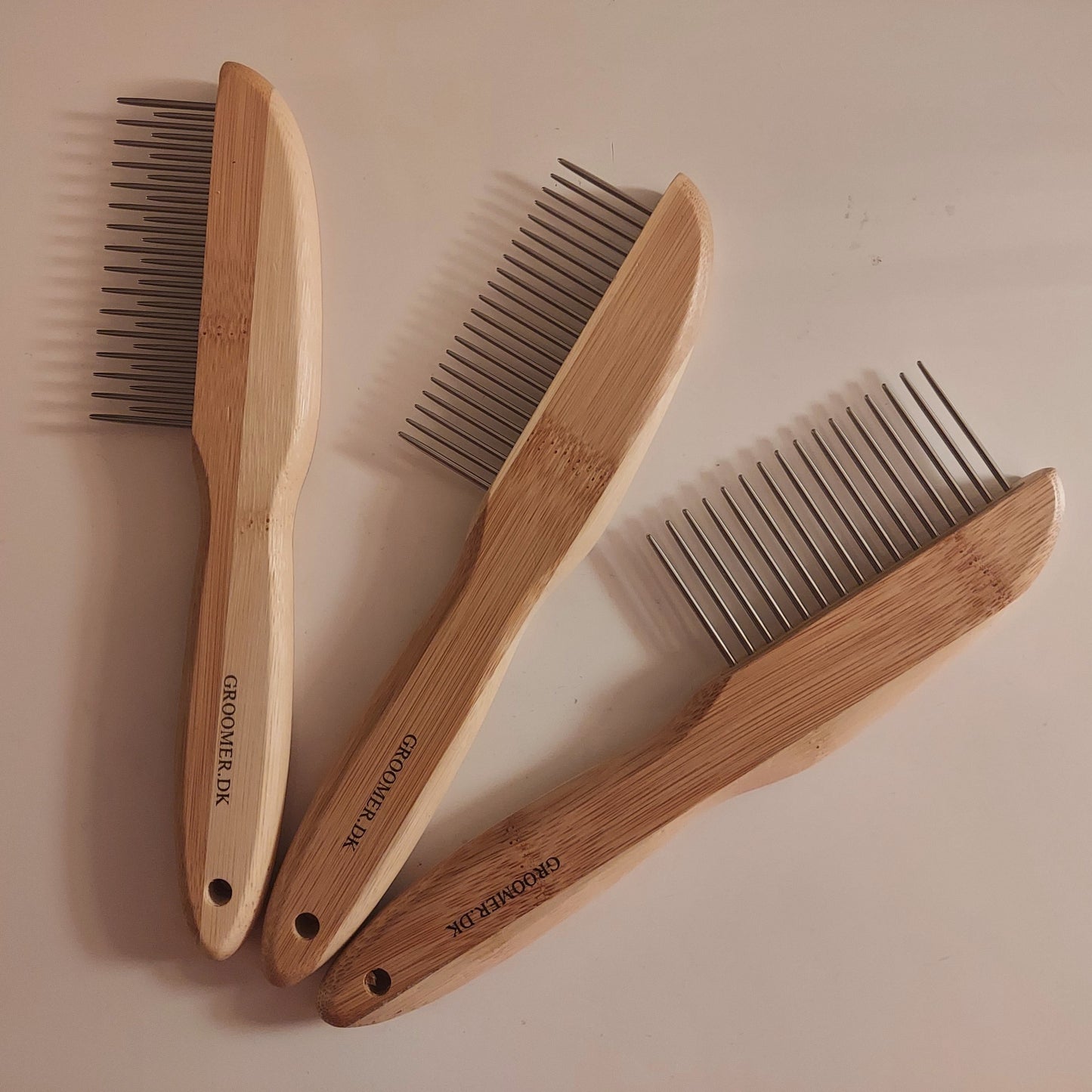 Bamboo handle detangling comb