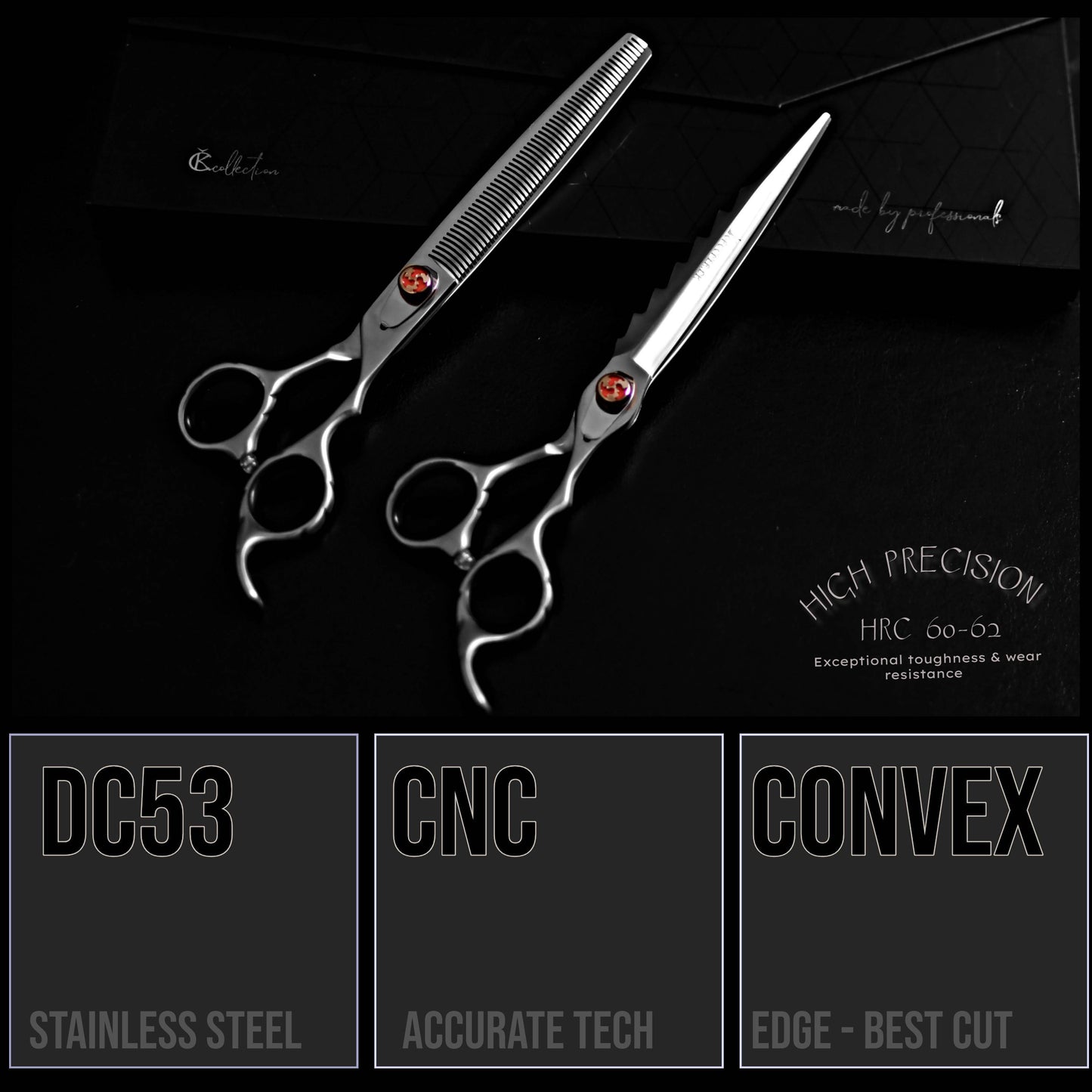 Scissors Set - SILVER SHARK professional SET 8"